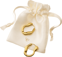 ebelin Creolen organische Form wasserfest, Gold-Optik, 2 St
