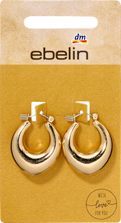 Creolen ovaal, goudlook, 2 stuks