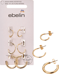 Creolen recycelt, Gold-Optik, 6 St