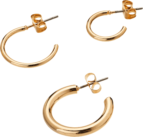 Creolen recycelt, Gold-Optik, 6 St