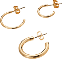 Creolen recycelt, Gold-Optik, 6 St