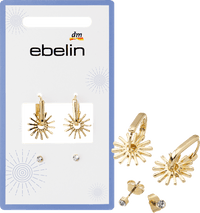 ebelin Creolen Sonnen, Gold-Optik, 4 St