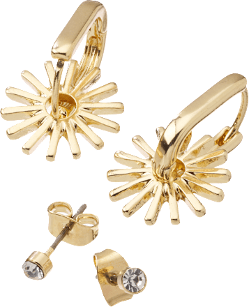 ebelin Creolen Sonnen, Gold-Optik, 4 St