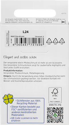 Creolen vergoldet, 2 St