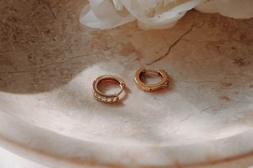 Creolen oorbellen verguld mode-sieraden, 2 stuks