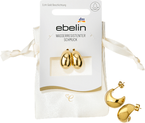 ebelin Creolen wasserfest, Gold-Optik, 2 St