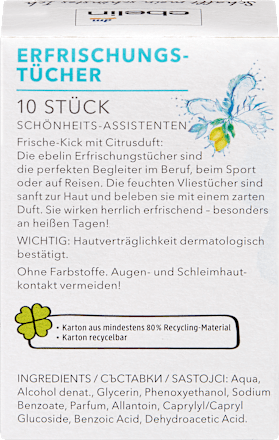 Erfrischungstücher Citrusduft, 10 St