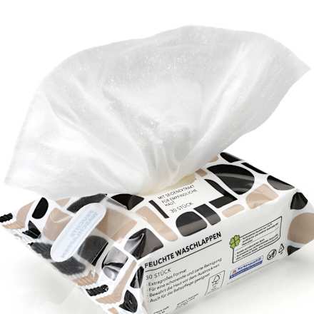 Vochtige zijden washandjes, 30 stuks