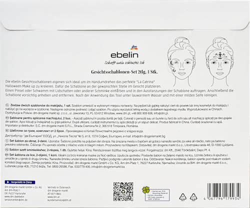 Gesichtsschablonen-Set Feliz Holaween, 1 St ebelin