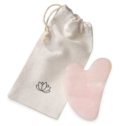Gua Sha Y-Stone Rozenkwarts, 1 st.