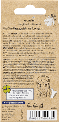Gua Sha Y-Stone Rozenkwarts, 1 st.