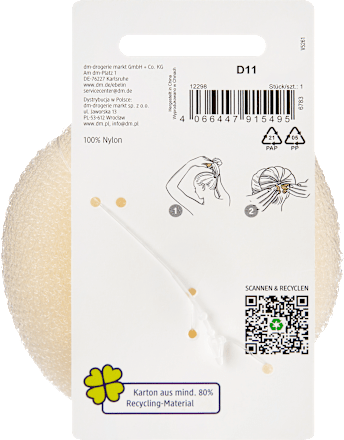 ebelin Haar-Donut klein, blond/braun, 1 St