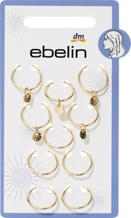 Haar-Piercings, Gold-Optik, 10 St