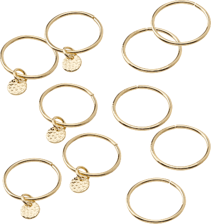 Haar-Piercings, Gold-Optik, 10 St