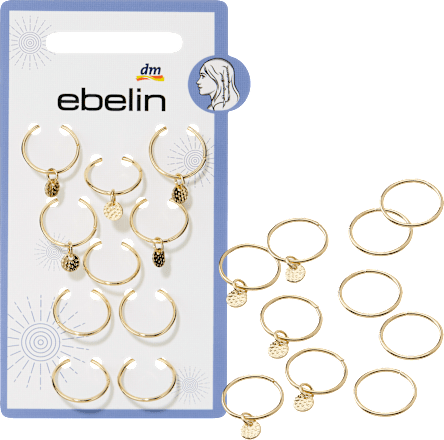 Haar-Piercings, Gold-Optik, 10 St