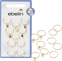 Haar-Piercings, Gold-Optik, 10 St