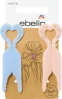 Haar-Pins, pastell, 2 St