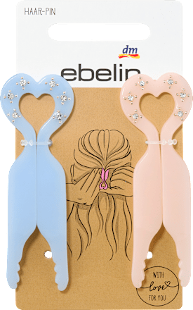 Haar-Pins, pastell, 2 St