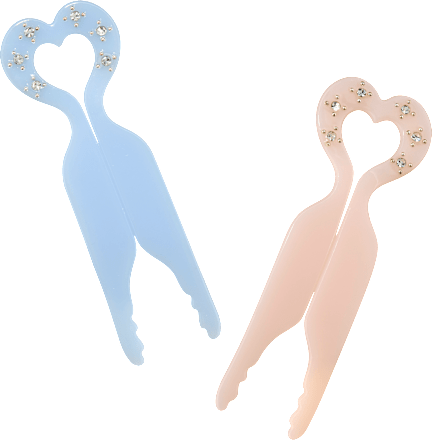 Haar-Pins, pastell, 2 St