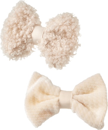 Haar- en brochestrikken, crème, 2 stuks