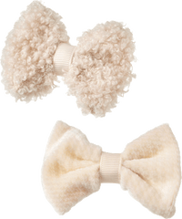 Haar- en brochestrikken, crème, 2 stuks