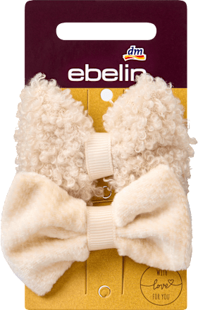 Haar- en brochestrikken, crème, 2 stuks