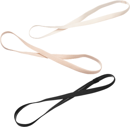 Haarbänder Sport, creme/rosa/schwarz, 3 St