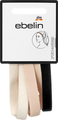 Haarbänder Sport, creme/rosa/schwarz, 3 St
