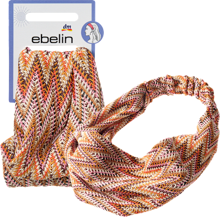 ebelin Haarband mit Ethno-Muster, braun, 1 St