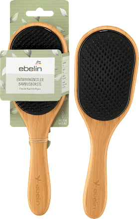 Haarborstel ontklit bamboe met handvat, 1 stuk