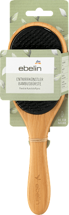 Haarborstel ontklit bamboe met handvat, 1 stuk