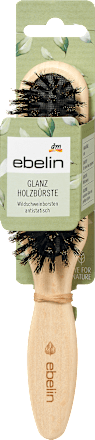 Haarborstel hout glans, smal, 1 stuk