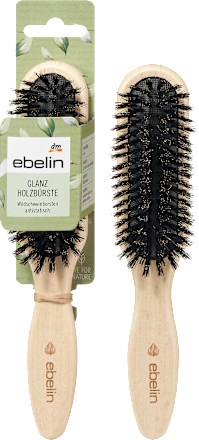 Haarborstel hout glans, smal, 1 stuk
