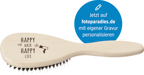 Haarborstel houtverzorging &amp; glans, ovaal, 1 stuk