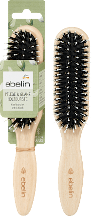 Haarborstel houtverzorging &amp; glans, smal, 1 stuk