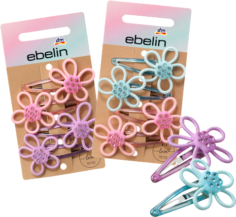 Haarspeldjes bloemen, 4 stuks
