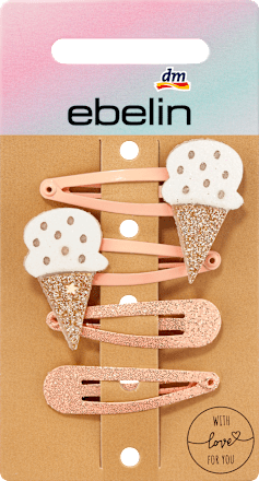Haarclips ijs/wolk, 4 stuks