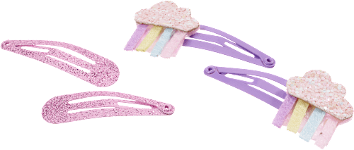 Haarclips ijs/wolk, 4 stuks