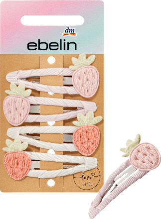 Haarclips aardbeien, 4 stuks