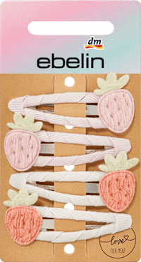 Haarclips aardbeien, 4 stuks