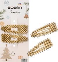 ebelin Haarclips goldene Perlen, 2 St