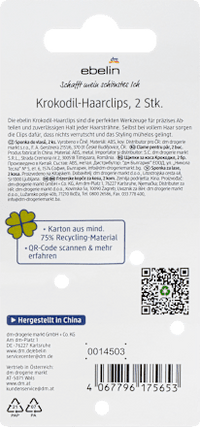 Haarspeldjes krokodil Happy hairmazing day, 2 stuks