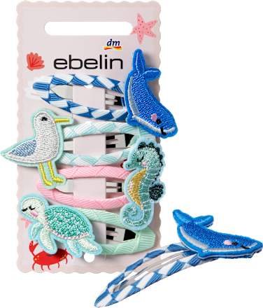 ebelin Haarclips Meerestiere, 4 St