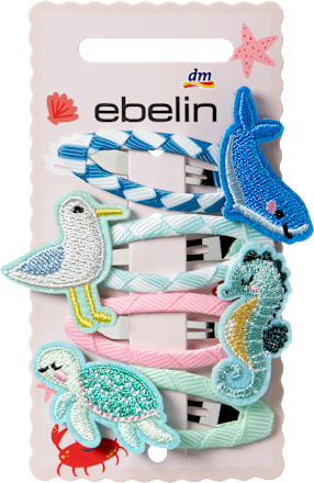 ebelin Haarclips Meerestiere, 4 St