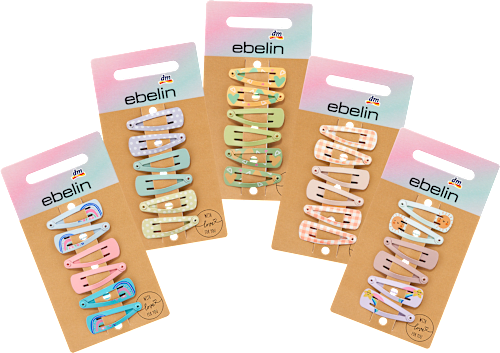 Haarspeldjes mini kleurrijk, 6 stuks