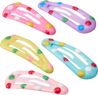 Haarclips mini mit Punkten, bunt, 8 St