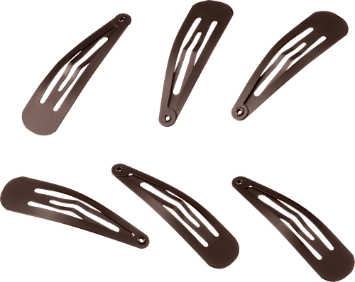 Haarspeldjes middelbruin, 6 stuks