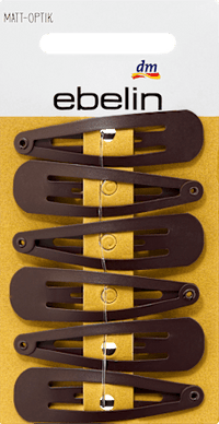 Haarspeldjes middelbruin, 6 stuks