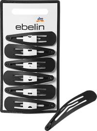 ebelin Haarclips mittel, schwarz, 6 St