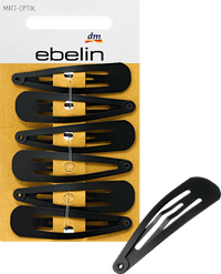 Haarspeldjes medium zwart, 6 stuks